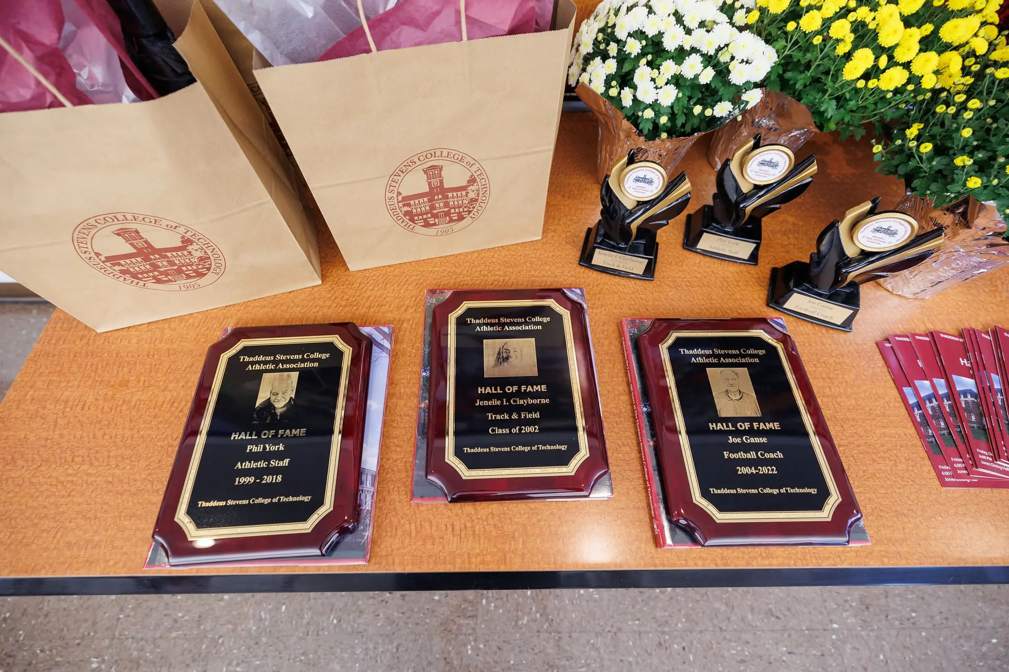 Athletic Hall of Fame awards and décor 