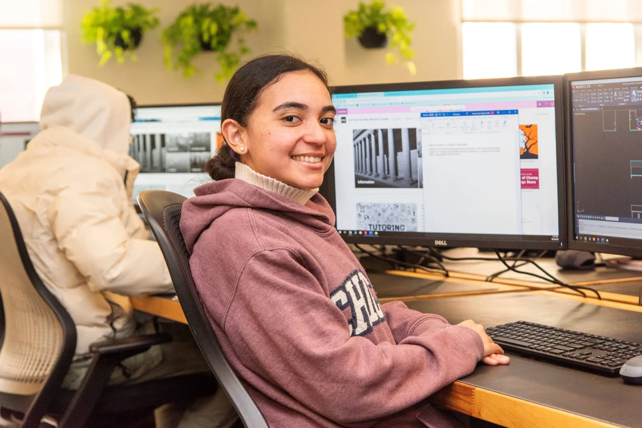 Student in Thaddeus Stevens College’s Architectural Technology program in class.