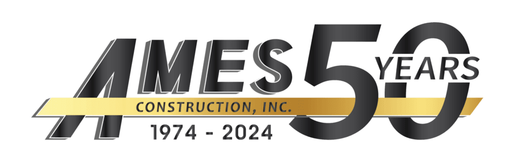 Ames Construction 50 year logo