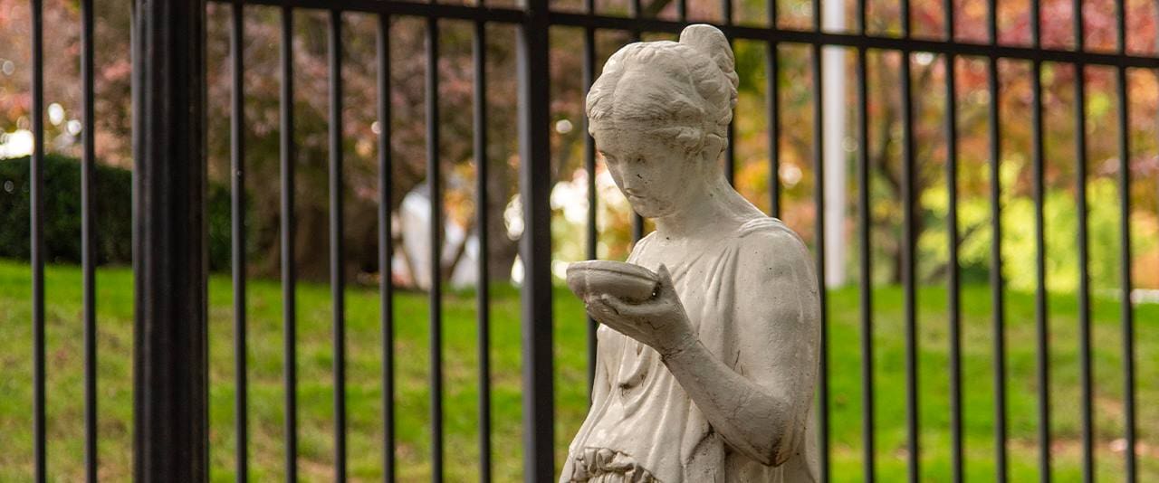 Statue at Thaddeus Stevens College Memorial Garden