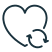 Heart give your energy icon