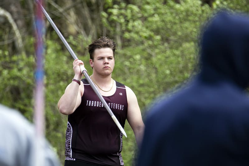 Thaddeus Stevens College of Technology Track and Field athlete with javelin